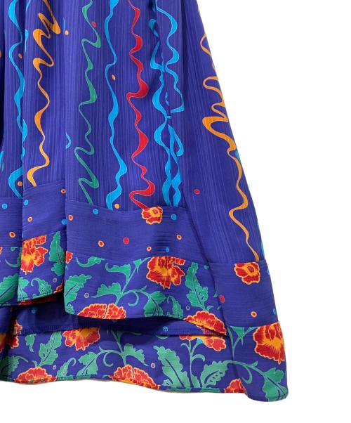 Diane Fries（ダイアンフレイス）Diane Fries (ダイアンフレイス) ヴィンテージ総柄ワンピース ブルー サイズ:FREEの古着・服飾アイテム