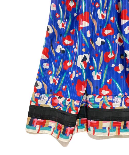 Diane Fries（ダイアンフレイス）Diane Fries (ダイアンフレイス) ヴィンテージ総柄ワンピース ブルー サイズ:記載なしの古着・服飾アイテム