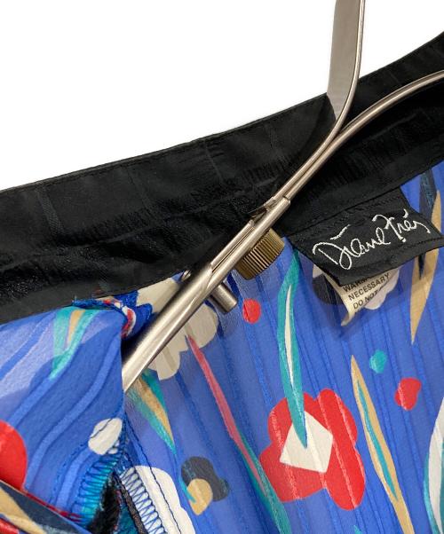 Diane Fries（ダイアンフレイス）Diane Fries (ダイアンフレイス) ヴィンテージ総柄ワンピース ブルー サイズ:記載なしの古着・服飾アイテム