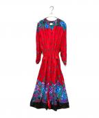 Diane Friesダイアンフレイス）の古着「ヴィンテージ総柄ワンピース」｜レッド