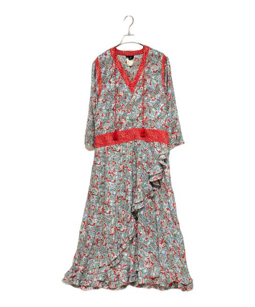 Diane Fries（ダイアンフレイス）Diane Fries (ダイアンフレイス) ヴィンテージ総柄ワンピース レッド サイズ:記載なしの古着・服飾アイテム