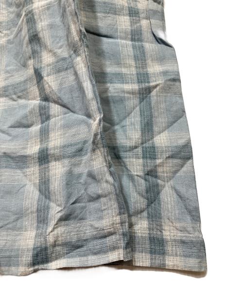 ICHI Antiquites（イチアンティークス）ICHI Antiquites (イチアンティークス) チェックリネンワンピース ブルー サイズ:FREEの古着・服飾アイテム