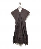 tricot COMME des GARCONSトリココムデギャルソン）の古着「フラワープリントギミックワンピウース」｜グレー