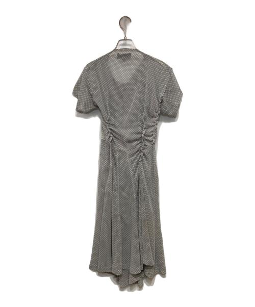 tricot COMME des GARCONS（トリココムデギャルソン）tricot COMME des GARCONS (トリココムデギャルソン) ドットシアーフリルワンピース グレー サイズ:Mの古着・服飾アイテム