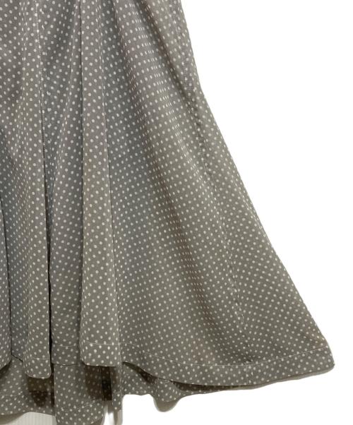 tricot COMME des GARCONS（トリココムデギャルソン）tricot COMME des GARCONS (トリココムデギャルソン) ドットシアーフリルワンピース グレー サイズ:Mの古着・服飾アイテム
