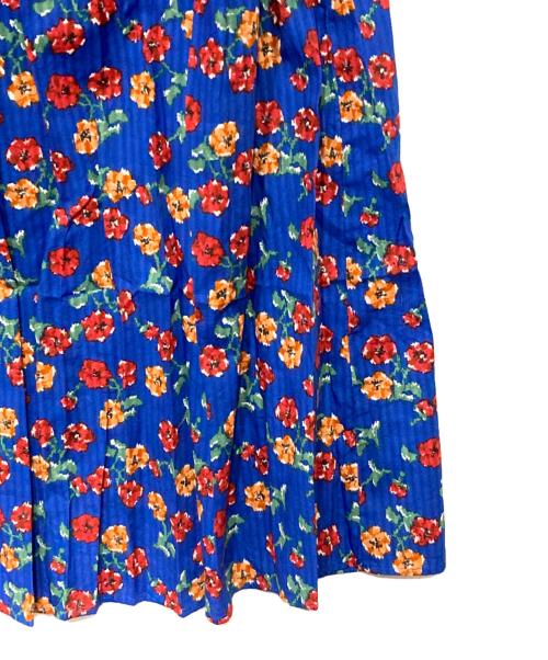 bulle de savon（ビュル デ サボン）bulle de savon (ビュル デ サボン) フラワープリントワンピース ブルー サイズ:Fの古着・服飾アイテム