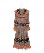 Diane Friesダイアンフレイス）の古着「ヴィンテージ総柄ワンピース」｜ブラウン