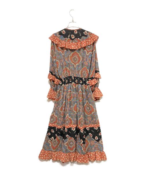 Diane Fries（ダイアンフレイス）Diane Fries (ダイアンフレイス) ヴィンテージ総柄ワンピース ブラウン サイズ:記載なしの古着・服飾アイテム