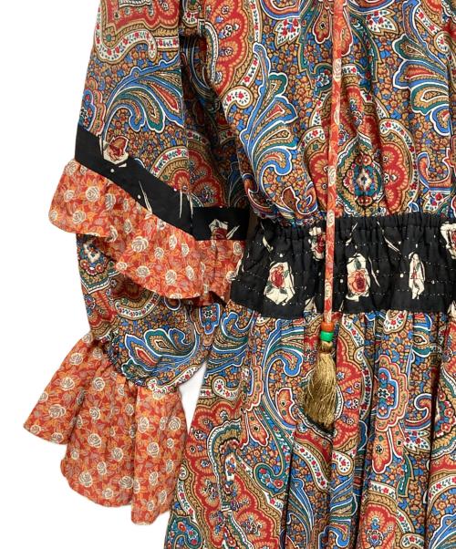 Diane Fries（ダイアンフレイス）Diane Fries (ダイアンフレイス) ヴィンテージ総柄ワンピース ブラウン サイズ:記載なしの古着・服飾アイテム