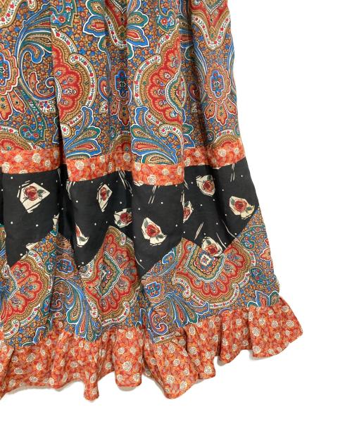 Diane Fries（ダイアンフレイス）Diane Fries (ダイアンフレイス) ヴィンテージ総柄ワンピース ブラウン サイズ:記載なしの古着・服飾アイテム