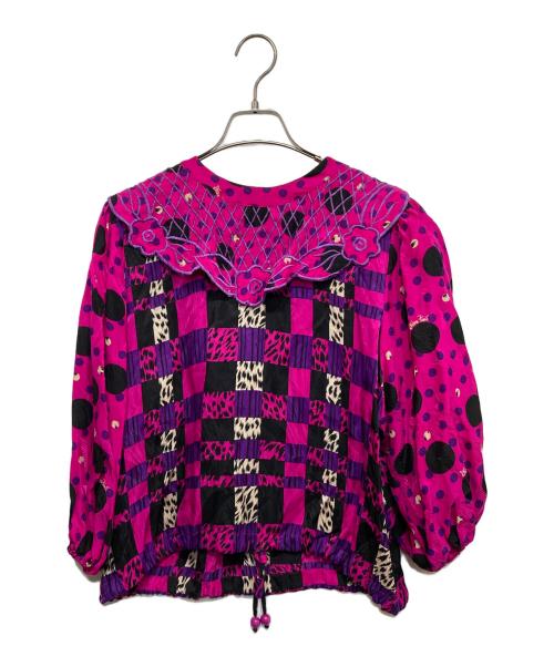 Diane Fries（ダイアンフレイス）Diane Fries (ダイアンフレイス) ヴィンテージ総柄セットアップ パープル サイズ:記載無しの古着・服飾アイテム