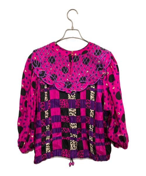 Diane Fries（ダイアンフレイス）Diane Fries (ダイアンフレイス) ヴィンテージ総柄セットアップ パープル サイズ:記載無しの古着・服飾アイテム