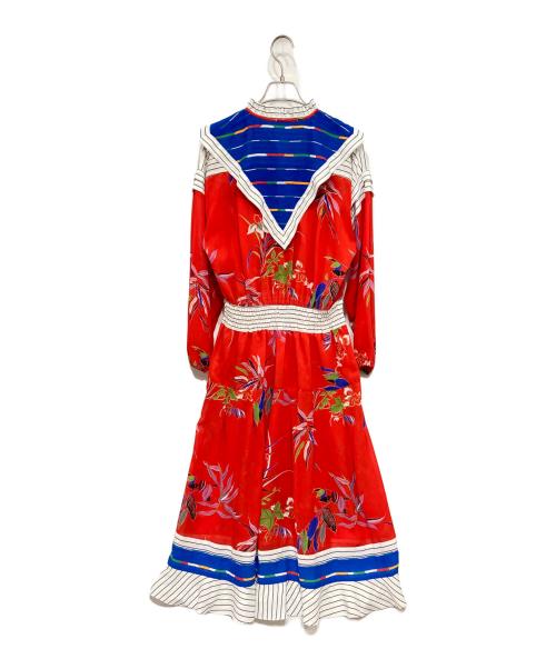 Diane Fries（ダイアンフレイス）Diane Fries (ダイアンフレイス) ヴィンテージ総柄ワンピース レッド サイズ:記載なしの古着・服飾アイテム