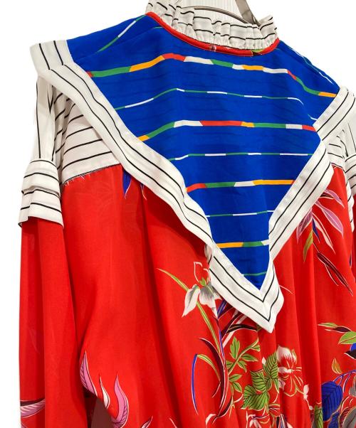 Diane Fries（ダイアンフレイス）Diane Fries (ダイアンフレイス) ヴィンテージ総柄ワンピース レッド サイズ:記載なしの古着・服飾アイテム