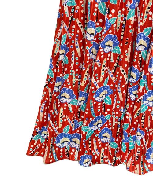 Diane Fries（ダイアンフレイス）Diane Fries (ダイアンフレイス) ヴィンテージ総柄ワンピース レッド×ブルー サイズ:記載なしの古着・服飾アイテム