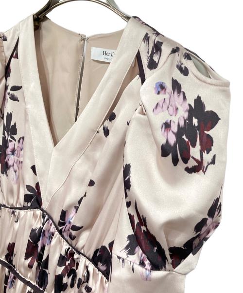 HER LIP TO（ハーリップトゥ）Her lip to (ハーリップトゥ) Muse Floral Cut-Out Dress ピンク サイズ:Sの古着・服飾アイテム