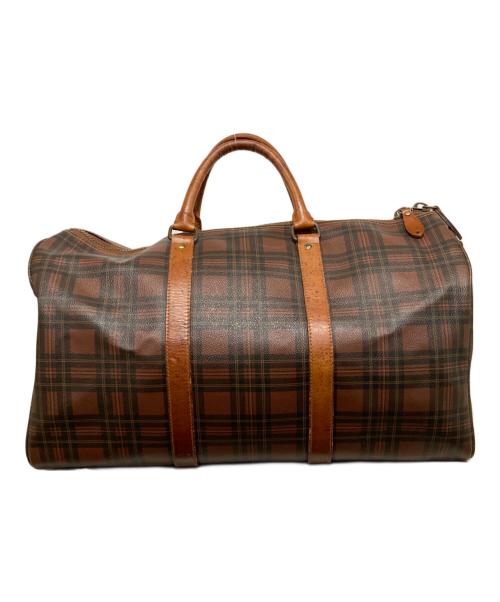 POLO RALPH LAUREN（ポロ・ラルフローレン）POLO RALPH LAUREN (ポロ・ラルフローレン) オールドチェックボストンバッグ ブラウンの古着・服飾アイテム