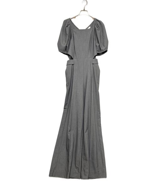 Snidel（スナイデル）Snidel (スナイデル) サイドスリットオールインワン グレー サイズ:1の古着・服飾アイテム