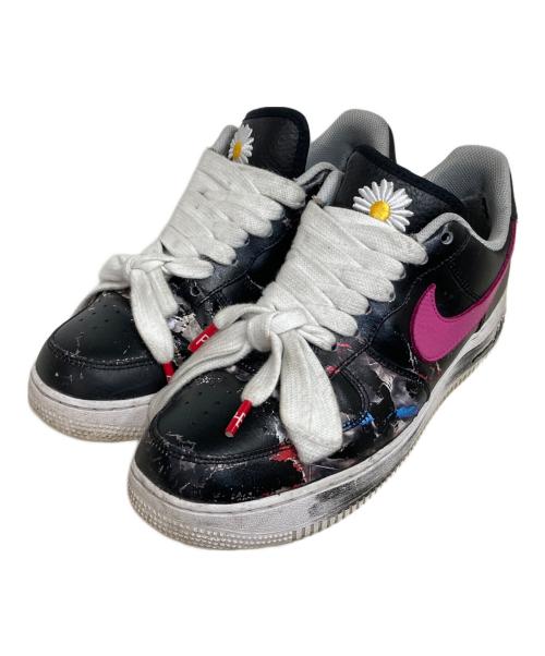 NIKE（ナイキ）NIKE PEACEMINUSONE (ピースマイナスワン) Air Force 1 '07 / PARANOISE Black/New EMERALD-PINKFIRE II - ブラック ローカットスニーカー ブラック サイズ:28cmの古着・服飾アイテム