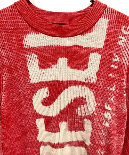 DIESEL（ディーゼル）DIESEL (ディーゼル) K-ATULLUS-ROUND KNITWEAR レッド サイズ:Lの古着・服飾アイテム
