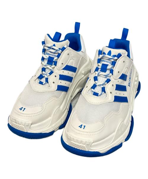BALENCIAGA（バレンシアガ）BALENCIAGA (バレンシアガ) adidas (アディダス) TRIPLE S TRAINERS ブルー×ホワイト サイズ:27.0の古着・服飾アイテム