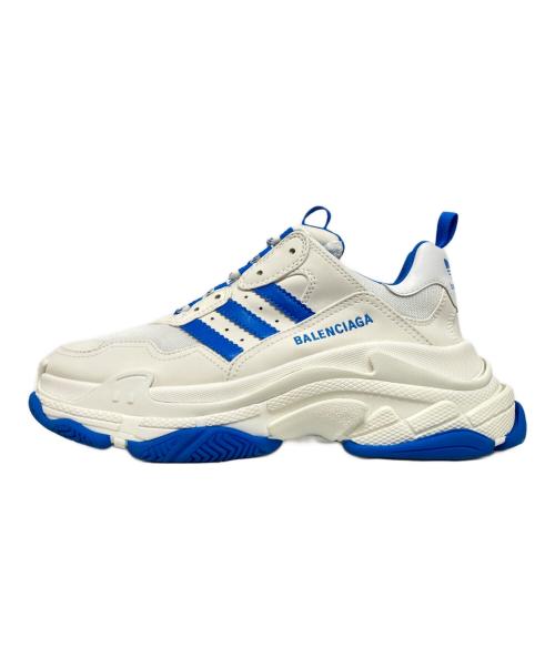 BALENCIAGA（バレンシアガ）BALENCIAGA (バレンシアガ) adidas (アディダス) TRIPLE S TRAINERS ブルー×ホワイト サイズ:27.0の古着・服飾アイテム