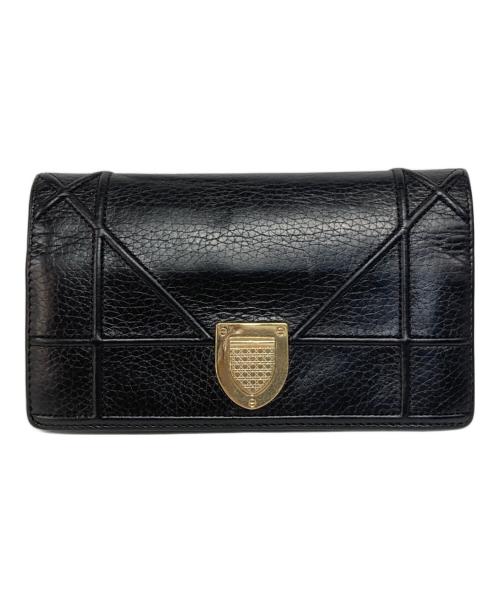 Christian Dior（クリスチャン ディオール）Christian Dior (クリスチャン ディオール) ディオラマ2つ折り財布 ブラックの古着・服飾アイテム