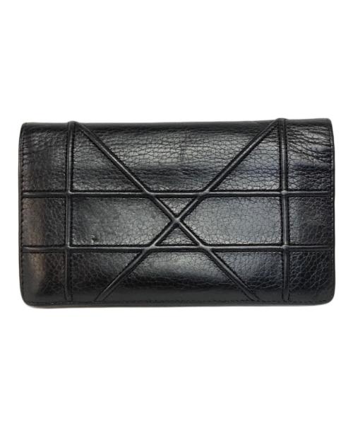 Christian Dior（クリスチャン ディオール）Christian Dior (クリスチャン ディオール) ディオラマ2つ折り財布 ブラックの古着・服飾アイテム