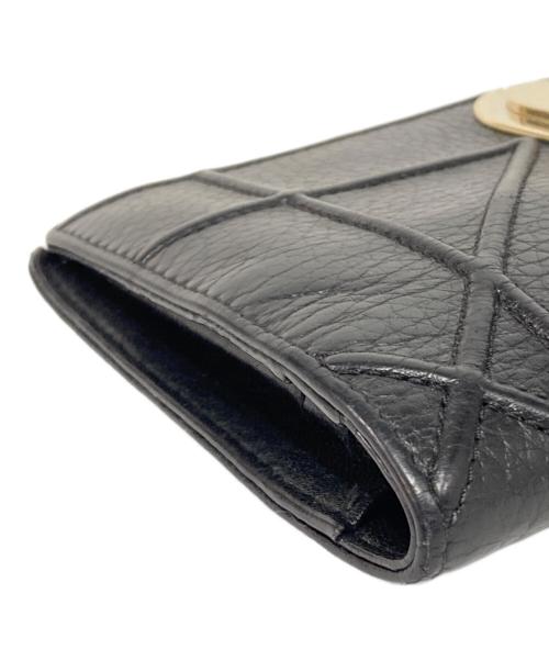 Christian Dior（クリスチャン ディオール）Christian Dior (クリスチャン ディオール) ディオラマ2つ折り財布 ブラックの古着・服飾アイテム