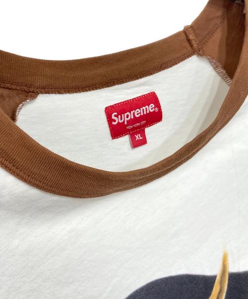 SUPREME（シュプリーム）SUPREME (シュプリーム) 22FW Demon Raglan L/S Top ホワイト×ブラウン サイズ:XLの古着・服飾アイテム