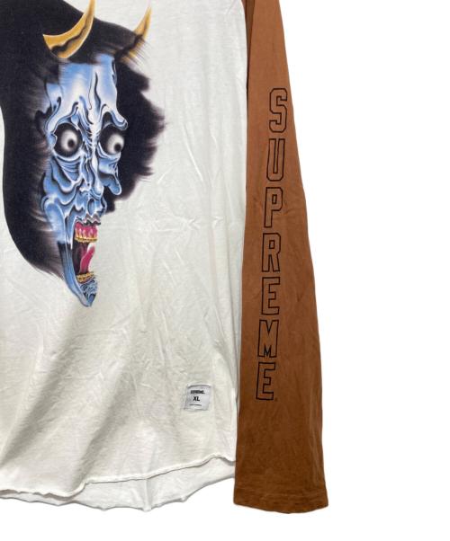 SUPREME（シュプリーム）SUPREME (シュプリーム) 22FW Demon Raglan L/S Top ホワイト×ブラウン サイズ:XLの古着・服飾アイテム