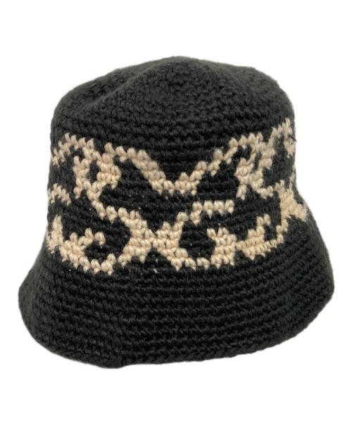 stussy（ステューシー）stussy (ステューシー) 22AW Ss Knit Bucket ハット ブラックの古着・服飾アイテム