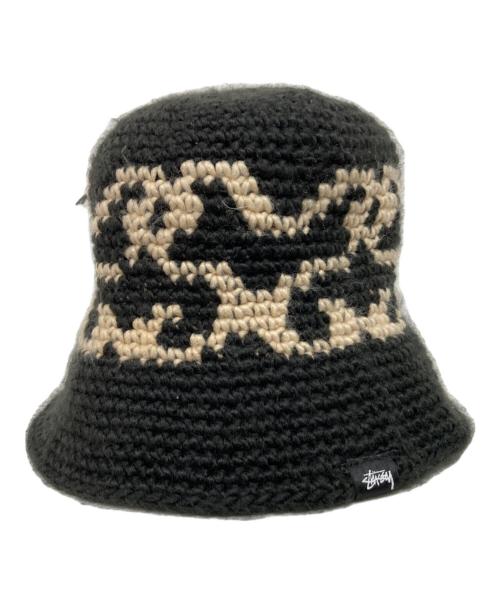 stussy（ステューシー）stussy (ステューシー) 22AW Ss Knit Bucket ハット ブラックの古着・服飾アイテム