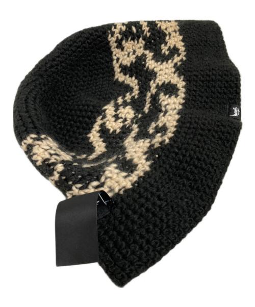 stussy（ステューシー）stussy (ステューシー) 22AW Ss Knit Bucket ハット ブラックの古着・服飾アイテム