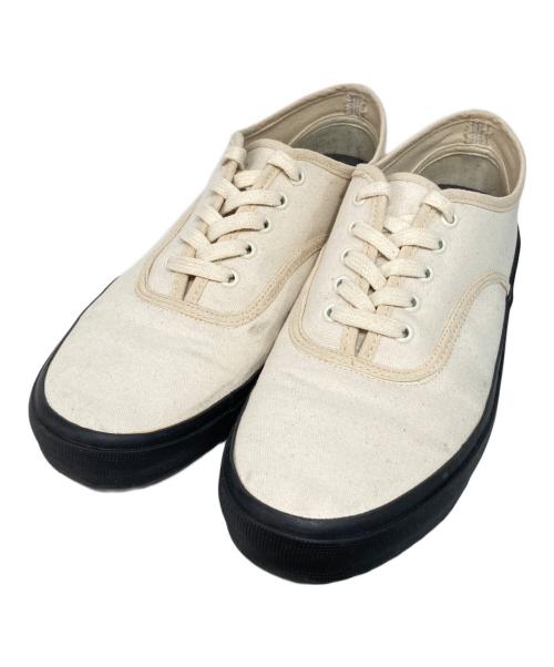 reproduction of found（リプロダクションオブファウンド）reproduction of found (リプロダクションオブファウンド) SHIPS (シップス) 別注 US NAVY SHOES/ミリタリーデッキシューズ ベージュ サイズ:44の古着・服飾アイテム