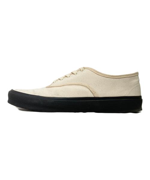 reproduction of found（リプロダクションオブファウンド）reproduction of found (リプロダクションオブファウンド) SHIPS (シップス) 別注 US NAVY SHOES/ミリタリーデッキシューズ ベージュ サイズ:44の古着・服飾アイテム