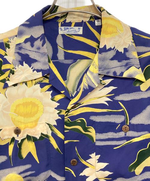 Sun Surf（サンサーフ）Sun Surf (サンサーフ) オープンカラーアロハシャツ ブルー サイズ:Ｍの古着・服飾アイテム