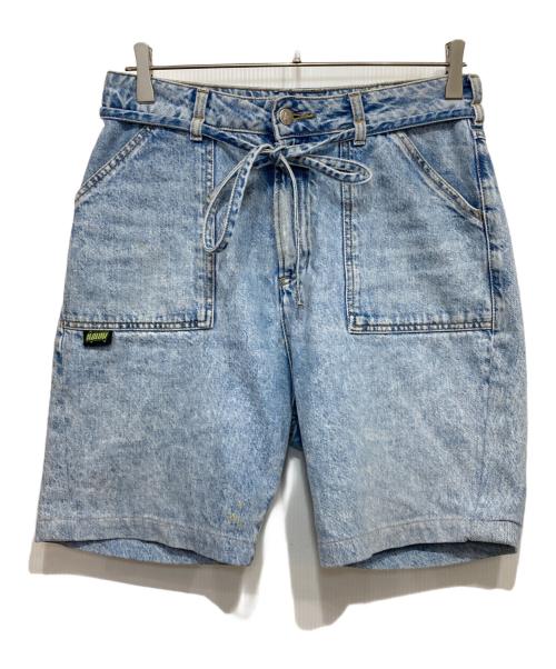 Avavav（アヴァヴァヴ）Avavav (アヴァヴァヴ) AZURE ベルテッドデニムショーツ ブルー サイズ:Sの古着・服飾アイテム