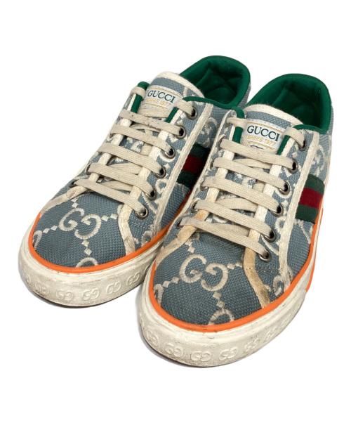 GUCCI（グッチ）GUCCI (グッチ) TENNIS 1977ローカットスニーカー ブルー サイズ:38の古着・服飾アイテム