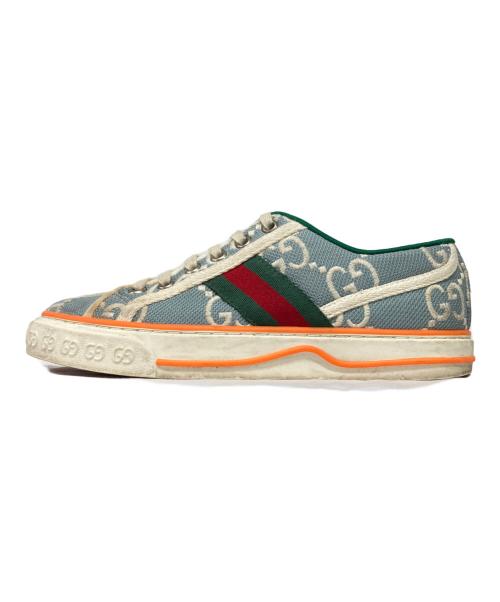 GUCCI（グッチ）GUCCI (グッチ) TENNIS 1977ローカットスニーカー ブルー サイズ:38の古着・服飾アイテム