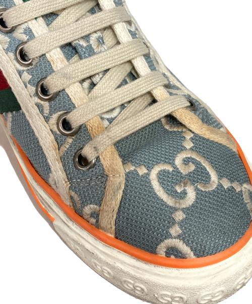 GUCCI（グッチ）GUCCI (グッチ) TENNIS 1977ローカットスニーカー ブルー サイズ:38の古着・服飾アイテム