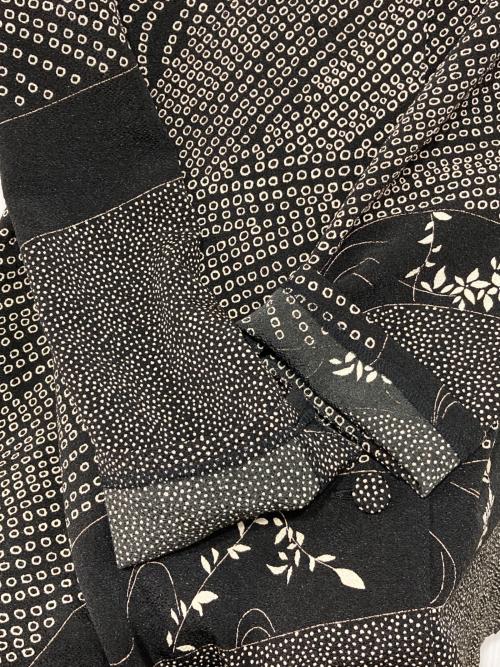 詩仙堂by HITOSHI（シセンドウバイヒトシ）詩仙堂by HITOSHI (シセンドウバイヒトシ) 総柄ブラウス ブラック×ベージュ サイズ:記載なしの古着・服飾アイテム