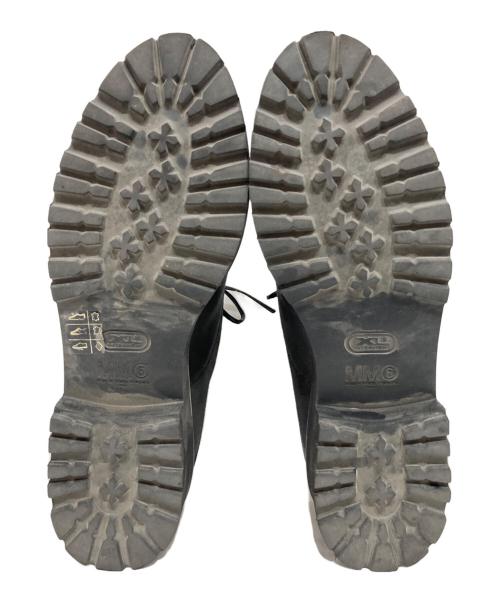 MM6 Maison Margiela（エムエムシックスメゾンマルジェラ）MM6 Maison Margiela (エムエムシックスメゾンマルジェラ) コーティング３ホールシューズ ブラック サイズ:40の古着・服飾アイテム