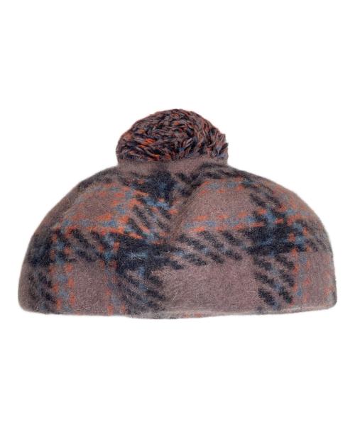 Vivienne Westwood（ヴィヴィアンウエストウッド）Vivienne Westwood (ヴィヴィアンウエストウッド) アンゴラウールブレンドベレー帽 ブラウン サイズ:Mの古着・服飾アイテム