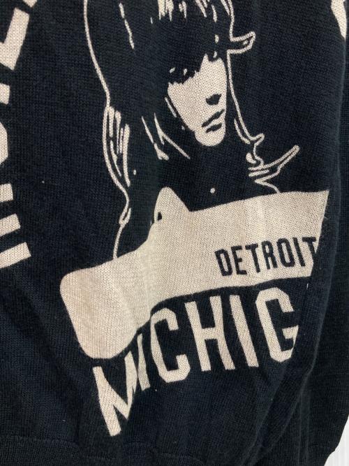 Hysteric Glamour（ヒステリックグラマー）Hysteric Glamour (ヒステリックグラマー) ヒスガールプリントカーディガン ブラック サイズ:Sの古着・服飾アイテム