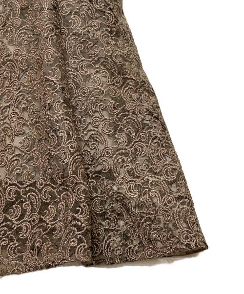 FRAY ID（フレイ アイディー）FRAY ID (フレイ アイディー) エンブロイダリーパフドレス ブラウン サイズ:1の古着・服飾アイテム