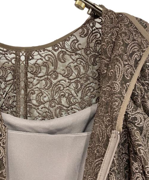 FRAY ID（フレイ アイディー）FRAY ID (フレイ アイディー) エンブロイダリーパフドレス ブラウン サイズ:1の古着・服飾アイテム