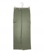 GALERIE VIEギャルリーヴィー）の古着「ハイカウントシルク カーゴパンツ」｜グリーン