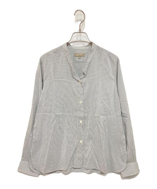MARGARET HOWELL（マーガレットハウエル）MARGARET HOWELL (マーガレットハウエル) フェイバリットシャツ ホワイト×グレー サイズ:Ⅰの古着・服飾アイテム