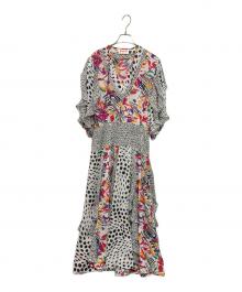 Assorti（アソルティ）の古着「ヴィンテージ総柄ワンピース」｜ホワイト